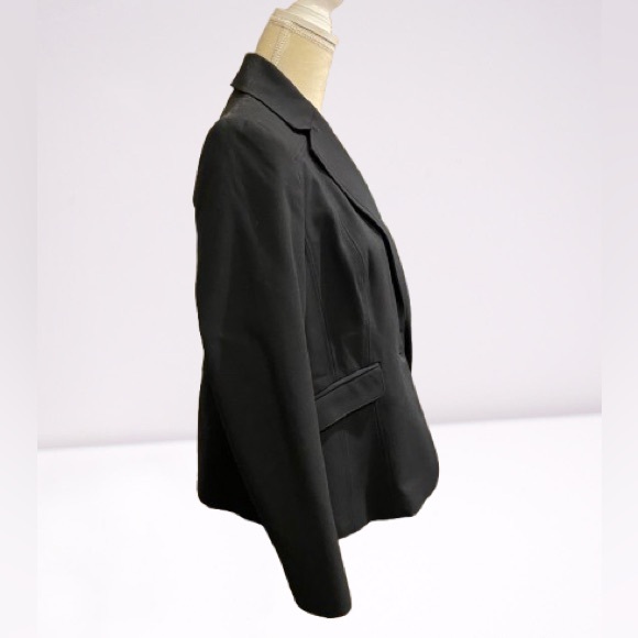 NEW YORK & CO Black Blazer Jacket, Stretch Fabric Size 14 - Picture 3 of 8